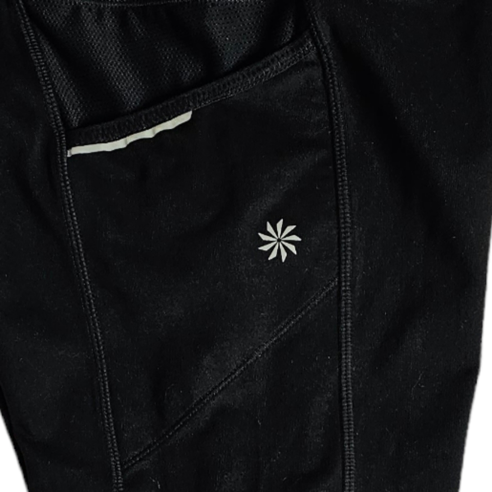 Athleta Dobby Be Free Black Knicker Crop Workout Leggings Size Small - Picture 6 of 9